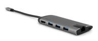 VERBATIM Docking stanica 49142, USB-C, 3x USB-A, 1x USB-C, 1x HDMI, 1x ethernet, sivi