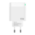 JELLICO Kućni punjač C79, 1 x USB-A i 2 x Type-C, Lightning na Type-C kabel, QC, PD, 65 W, bijela