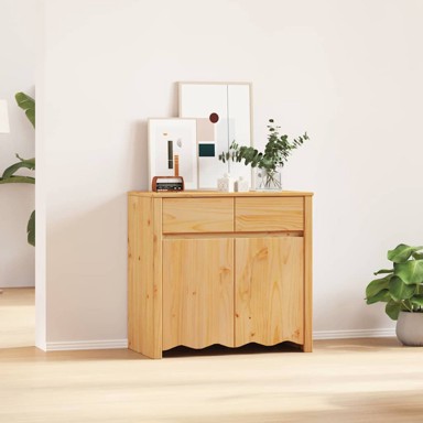 Komoda DRAMMEN, 79 x 43 x 75,5 cm, masivna borovina, hrast boja