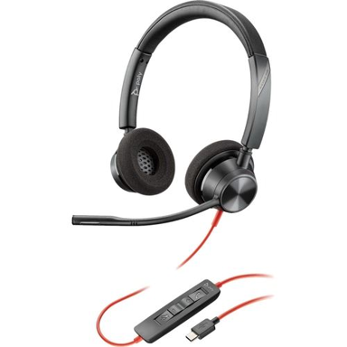 POLY Slušalice Blackwire 3320, naglavne, žične, USB-C, za ured i pozivni centar, crna