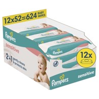 PAMPERS Vlažne maramice, Sensitive, 12 pakiranja, 624 kom