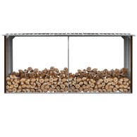 Vrtna ostava za drva od pocinčanog čelika 330x92x153 cm smeđa
