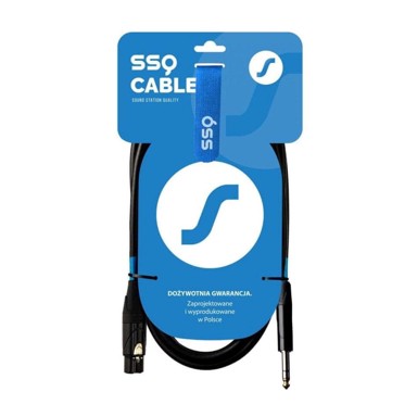 SSQ Audio kabel XLR utičnica / jack 6,3 mm stereo XLRJS5, 5 m, crni