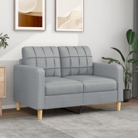 Dvosjed od tkanine svjetlosivi 120 cm