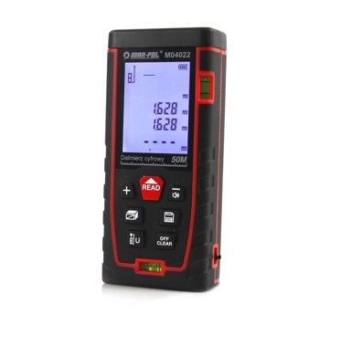 MAR-POL Laserski mjerač udaljenosti, 50 m, digitalni, s izračunom površine i volumena