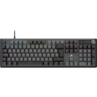 CORSAIR Tipkovnica K70 Core RGB Gaming USB QWERTZ njemačka siva