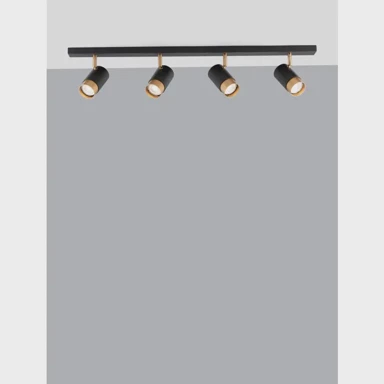 Reflektor, Pogno, NL9111436, 4xGU10, IP20, crna/zlatna