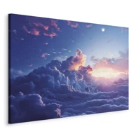 Slika Noćni koncert u planinama, oblaci obasjani posljednjim sunčevim zrakama, 30x20 cm