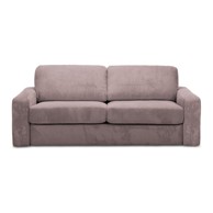MAKAMII Prljavo roza sklopiva sofa od samta 195 cm Nona, 195x100x80 cm