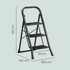 SONGMICS Stolica s 3 stepenice, 74,5 x 46,5 x 105 cm, crna