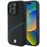 BMW Signature Leather Textured & Line MagSafe maskica za iPhone 16 Pro, crna