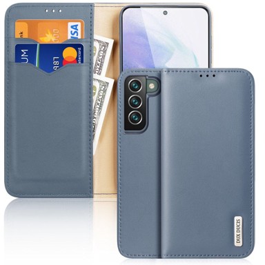DUX Kožni etui Hivo, za Samsung Galaxy S22+, za kartice, preklopni, koža, plava