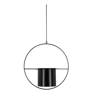 ESSCHERT DESIGN Crni viseći držač za teglu za cvijeće Planter