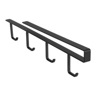 WENKO Crna vješalica za policu za 4 šalice