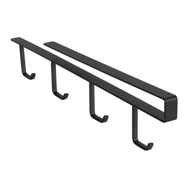 WENKO Crna vješalica za policu za 4 šalice