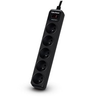 CYBERPOWER Zaštita od prenapona Tracer III B0520SC0-FR, 5 utičnica, 1,8 m, crna