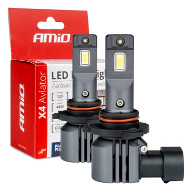 AMIO X4 Series AVIATOR LED Headlight žarulje, HB3/H10/HIR1, do 150% više svjetla, 6500K, bijela
