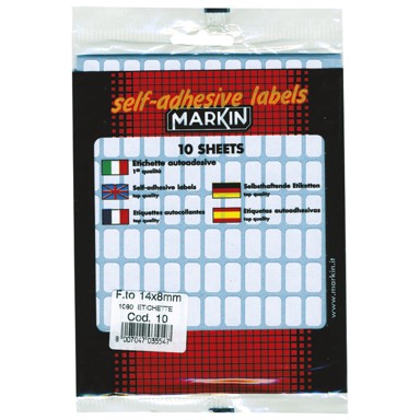 MARKIN SLEP etikete, 14 x 8 mm, 10 listova