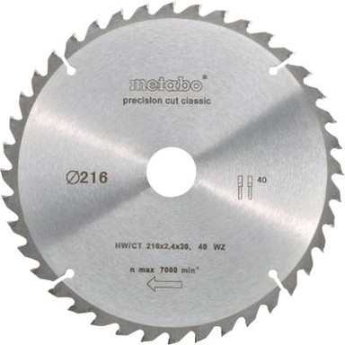 METABO List, PrecisionCutClassic, 216 x 30, 40 WZ, 5 neg