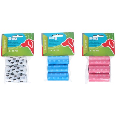 Vrećice za izmet za pse, 3 × 15 kom