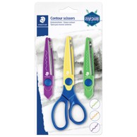 STAEDTLER Design Journey školske cik-cak škare s 3 nastavka, blister