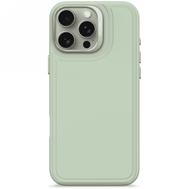 DECODED Silikonska zaštitna maskica AntiMicrobial Silicone Stacks Backcover za Apple iPhone 16 Pro Max, kompatibilna s MagSafeom, maglovito zelena