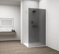 POLYSAN Tuš pregrada ESCA, 1500 mm, dimljeno staklo, bijela mat