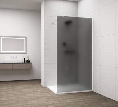 POLYSAN Tuš pregrada ESCA, 1500 mm, dimljeno staklo, bijela mat