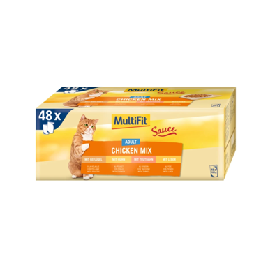 MULTIFIT Cat Adult mix piletina u umaku, multipack 48 x 100 g