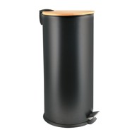 SPIRELLA Mat crna željezna kanta za smeće s pedalom 30 l Adonis 