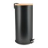 SPIRELLA Mat crna željezna kanta za smeće s pedalom 30 l Adonis 