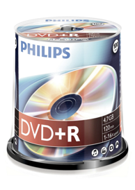 PHILIPS 1x100 DVD+R 4,7GB 16x SP