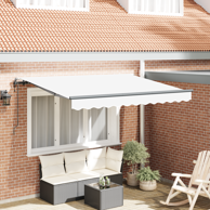 Skrovita tenda 350x200 cm 350 x 200 cm, bijela i antracit