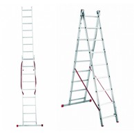 ALPOS Aluminijske tehničke ljestve, dvodijelne, model 47-08