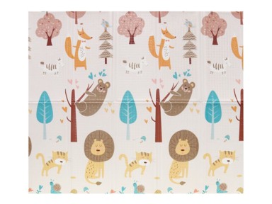 ELINELI Pjenasta podloga za igru Životinje, dvostrana, 180x200 cm 