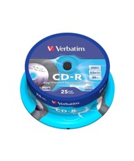 VERBATIM Medij CD-R 52x, 700MB, DataLife, Printable, spindle 25 komada