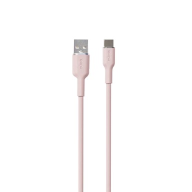 PURO Soft USB-A na USB-C kabel 1,5 m, rozi