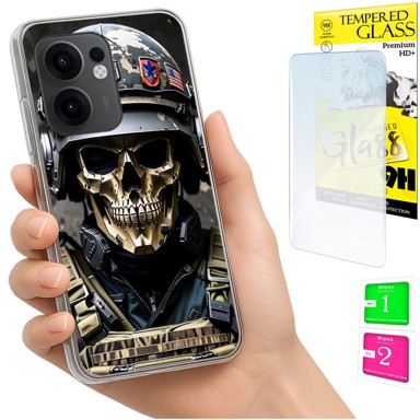 Torbica za Oppo Reno 13F 5G / 13 FS 5G maskica stražnja futrola + staklo