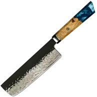 Damaskovski kuhinjski nož Ai-37595 Nakiri Kp37595, tamnoplavi