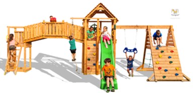 FUNGOO Drveno dječje igralište FUN GYM