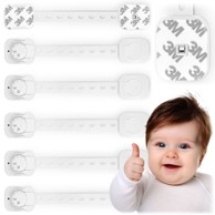 NORTHIX Sigurnosne brave za ormariće, Ricokids 798200, 6 kom, bijele
