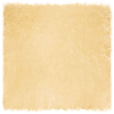 Tepih lažni ovčji, krem 240 x 240 cm, poliester