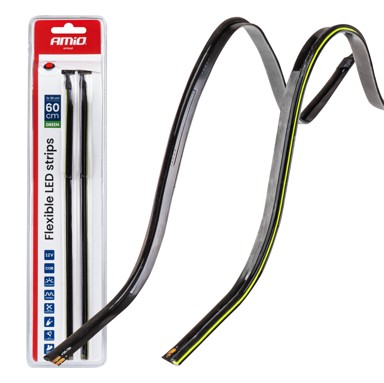 Fleksibilne LED trake, zelene 2x30cm, 12V, AMIO-04577