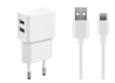 USB-C punjač, 2,4 A, komplet