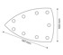 NEO Brusni papir za metal P80 100 x 147 mm 9 rupa 5 kom.