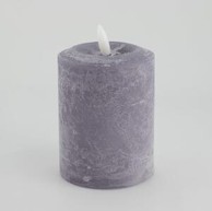 Svijeća s LED plamenom, 7,6x10cm, siva