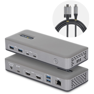 STARTECH Docking stanica 196UE-USBC-DOCK USB 3.2 Gen 2 Type-C, siva