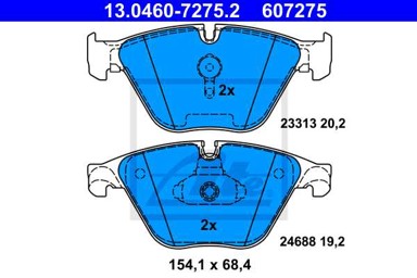 ATE Disk pločice BMW 13.0460-7275.2 bmw 520d f10 10