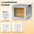 COSTWAY dehidrator za voće s timerom do 48 h i kontrolom temperature 35–75 °C, 850 W, srebrni