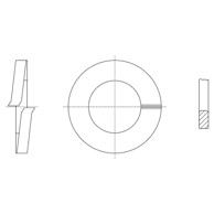 Podložna pločica opružna M6 oblik B DIN127 ZN
